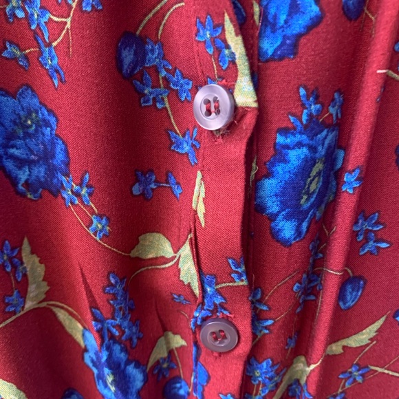 Free People Red Floral Mini Dress - Picture 4 of 10